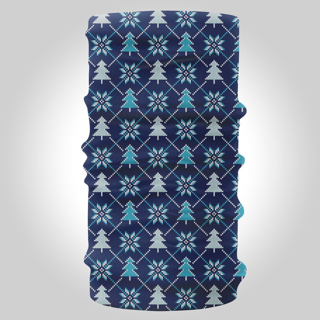 Pomi de Crăciun albastru bandană, buff, multifunctionala tubulara. liratech.ro bandană multifuncțională, buff.