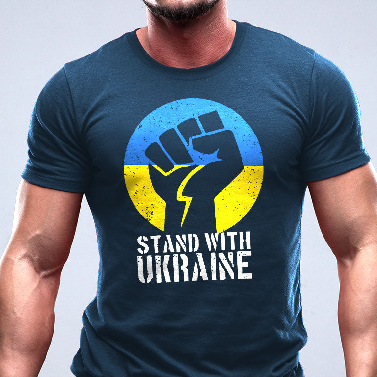 Stand with Ukraine - tricou cu motive ucrainene