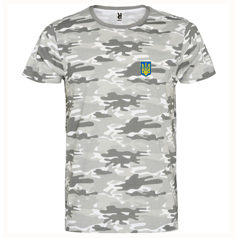 Tricou camuflaj cu semn ucrainean, zinc, camuflaj